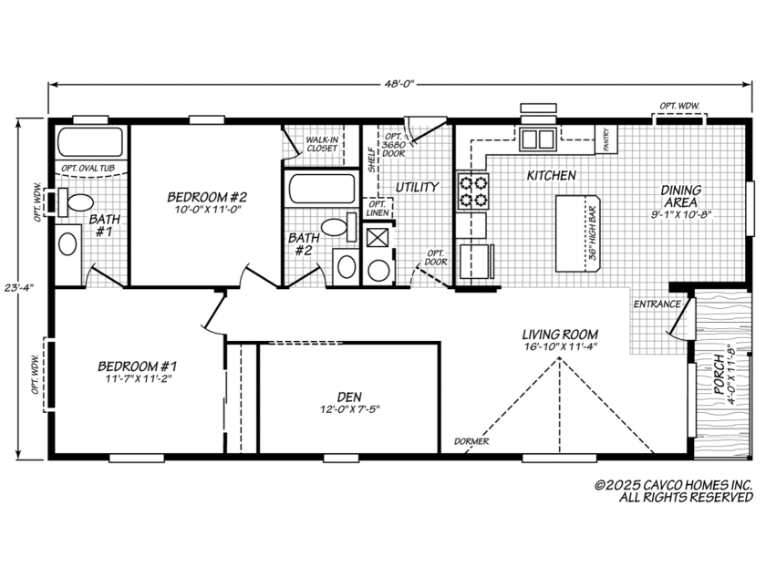 Evergreen 24482E Floor Plan